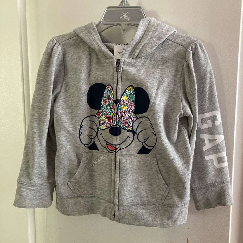 GAP Kids Gray Hoodie with Mickey Mouse Design